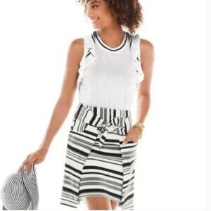 CAbi Topspin Ruffle Crochet Tank Top